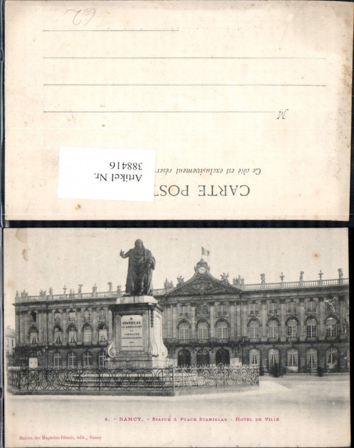 388416,Statue Monument Nancy Statue and Place Stanislas Hotel de Ville