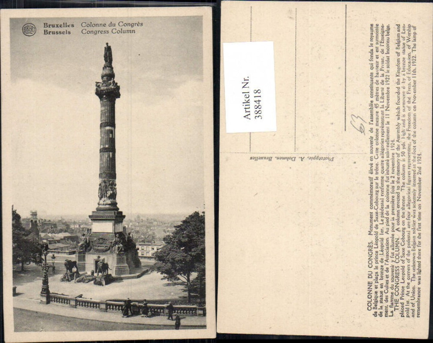388418,Statue Monument Bruxelles Brüssel Congress Column Colonne du Congres