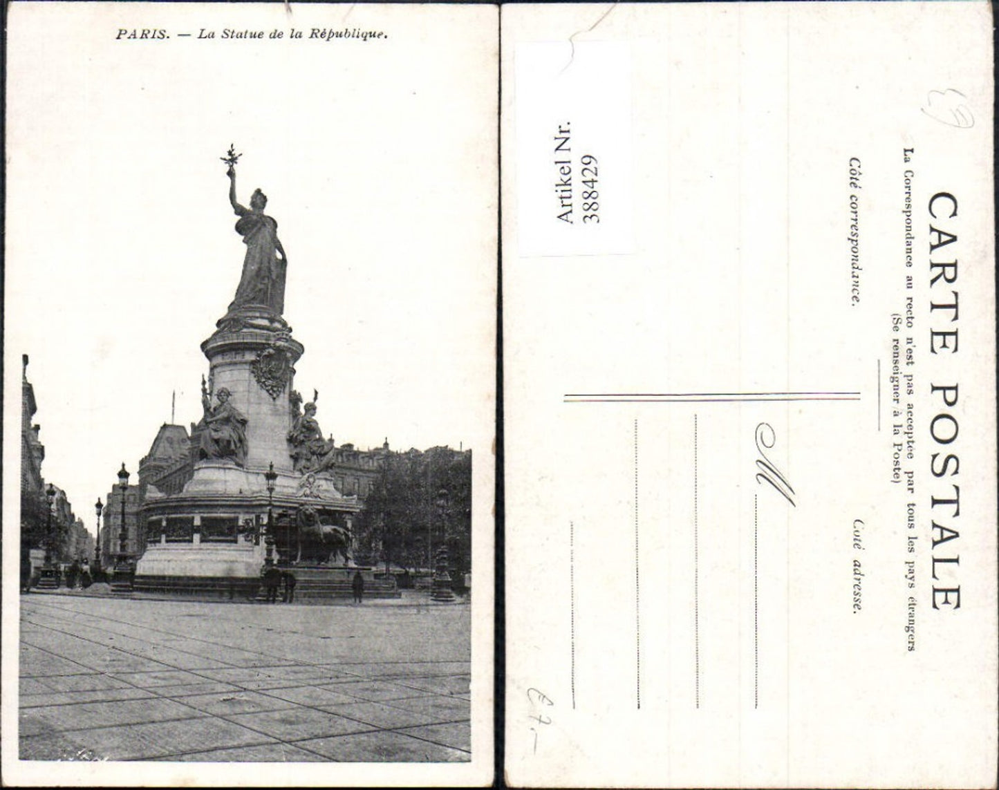 388429,Statue Monument Paris La Statue de la Republique