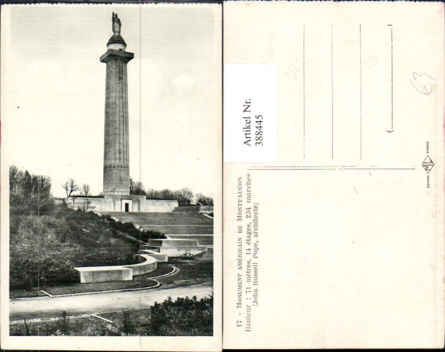 388445,Statue Monument Monument Americain de Montfaucon