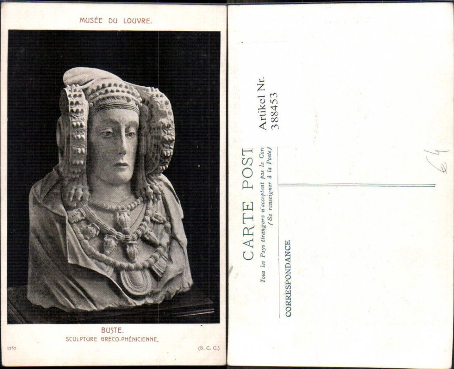388453,Statue Monument Büste Sculpture Greco-Phenicienne Musee du Louvre