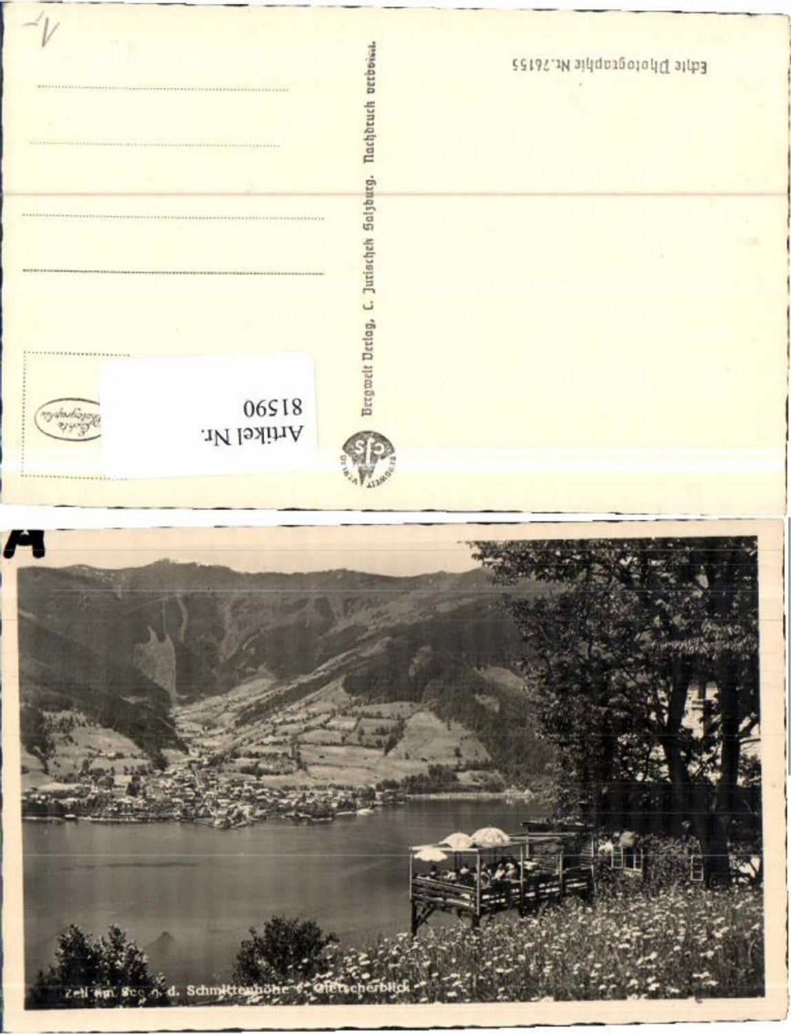 81590,Zell am See Schmittenhöhe Gastgarten Gasthaus 1940
