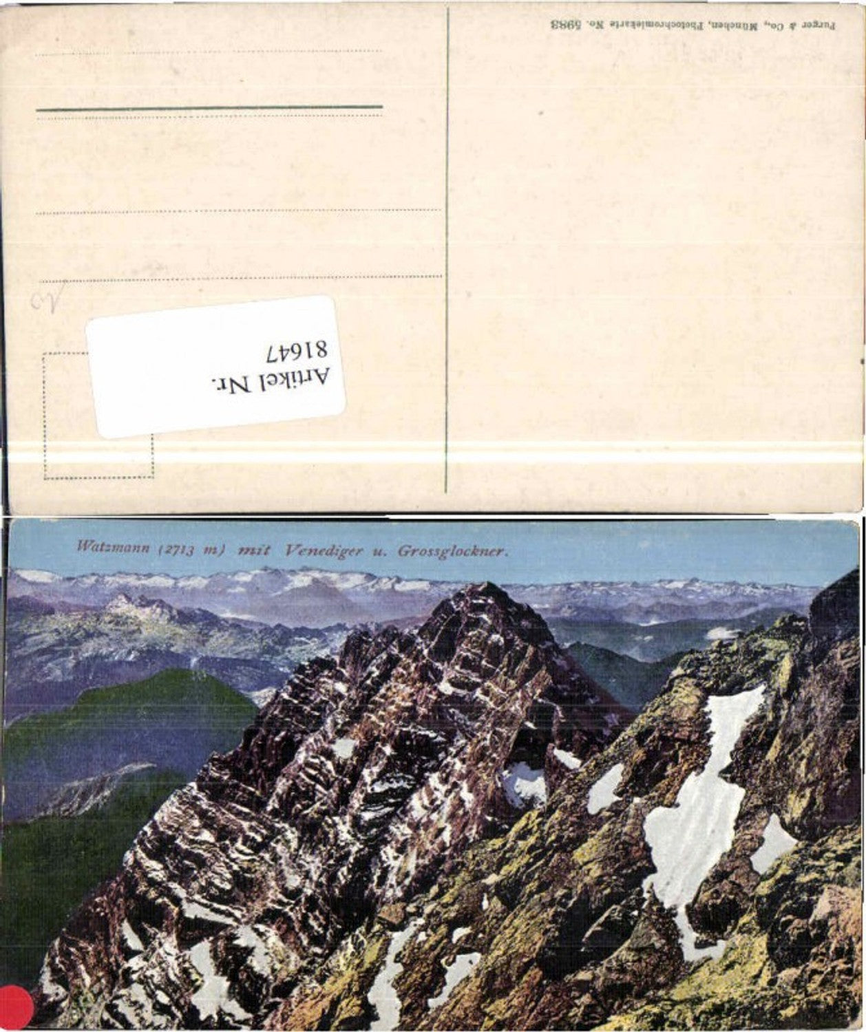 81647,Watzmann m. Großvenediger Purger Co 5983