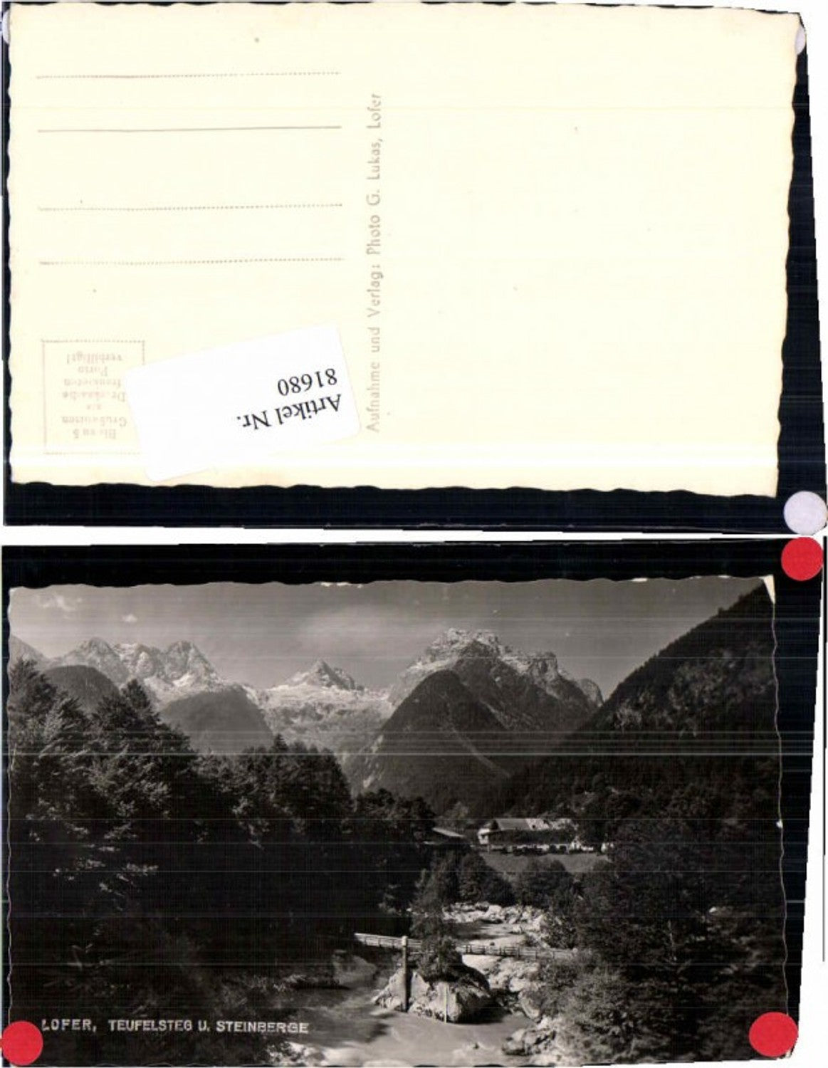 81680,Lofer Teufelssteg Partie 1940