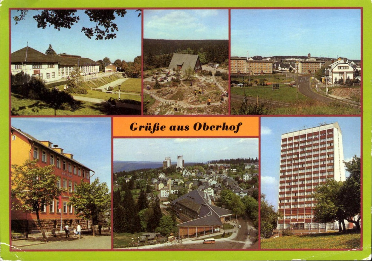 389162,Riesen Ak Oberhof Kurhaus Rennsteiggarten Rathaus FDGB-Erholungsheim