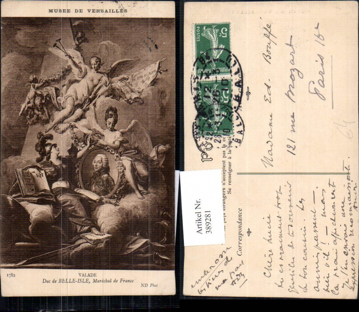 389281,Künstler Ak Valade Duc de Belle-Isle Marechal de France 19 Jahrhundert