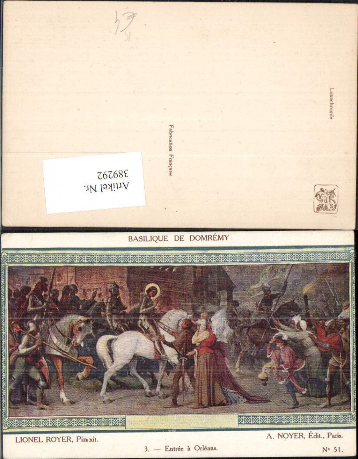 389292,Künstler Ak Lionel Royer Entree a Orleans 19 Jahrhundert