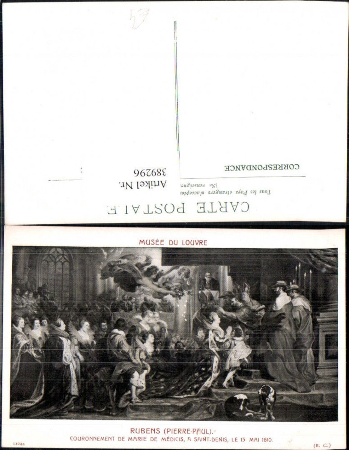 389296,Künstler Ak Pierre-Paul Rubens Couronnement de Marie de Medicis 19 Jahrhundert