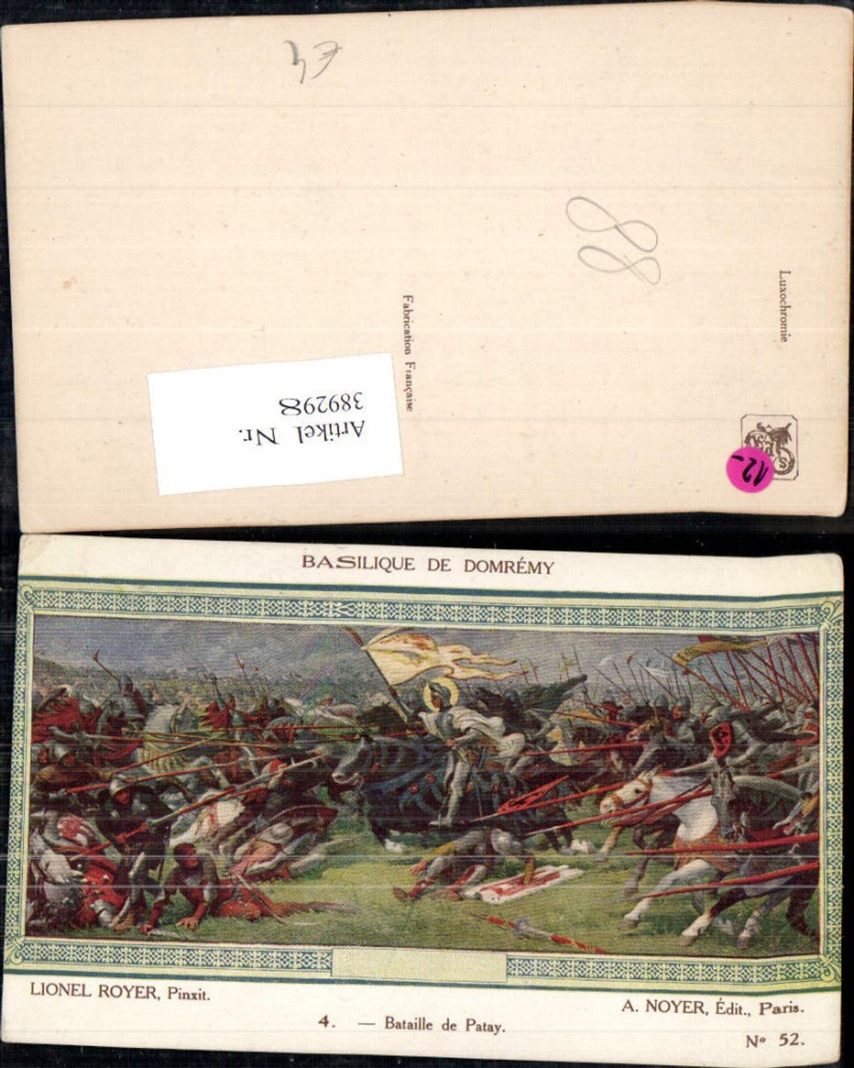 389298,Künstler Ak Lionel Royer Bataille de Patay Schlacht 19 Jahrhundert