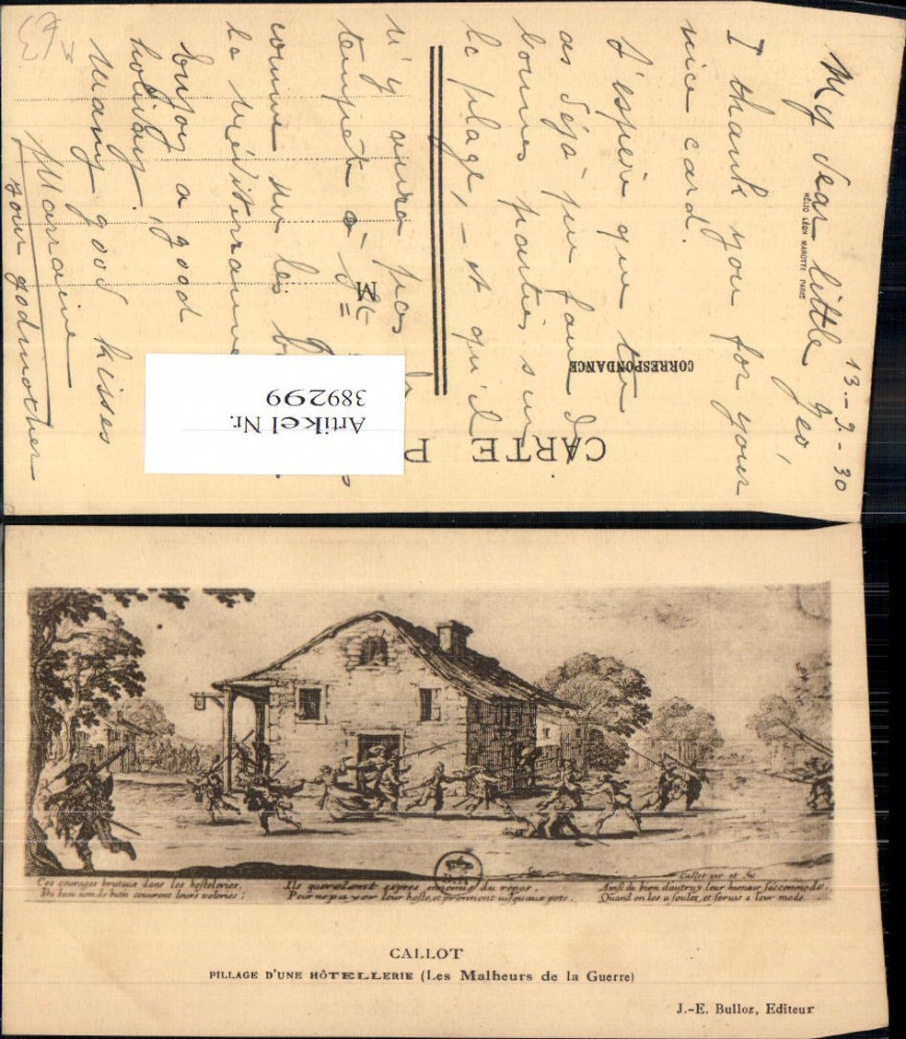 389299,Künstler Ak Callot Pillage d une Hotellerie Les Malheurs de la Guerre 19 Jahrhundert