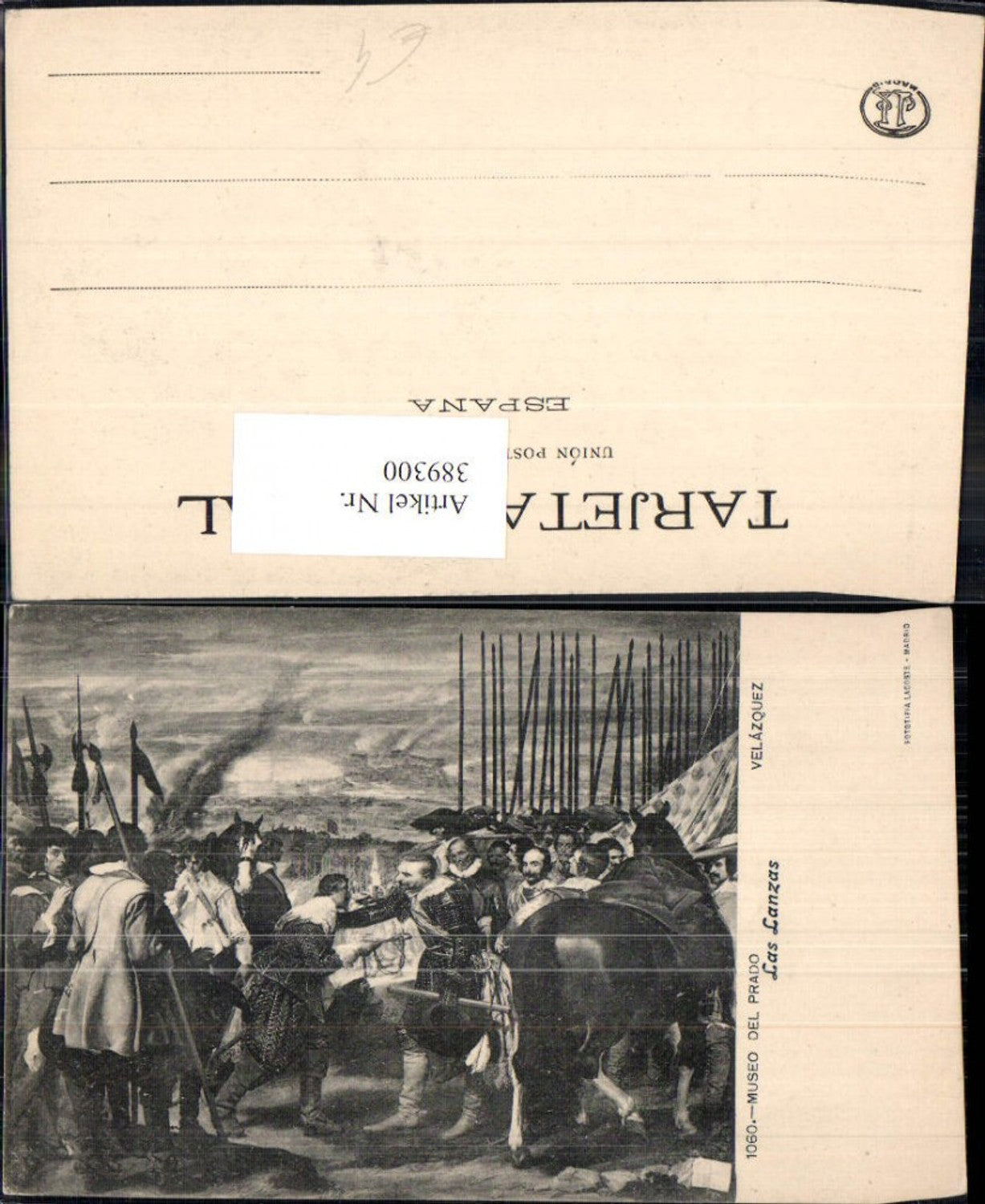 389300,Künstler Ak Velazquez Las Lanzas 19 Jahrhundert