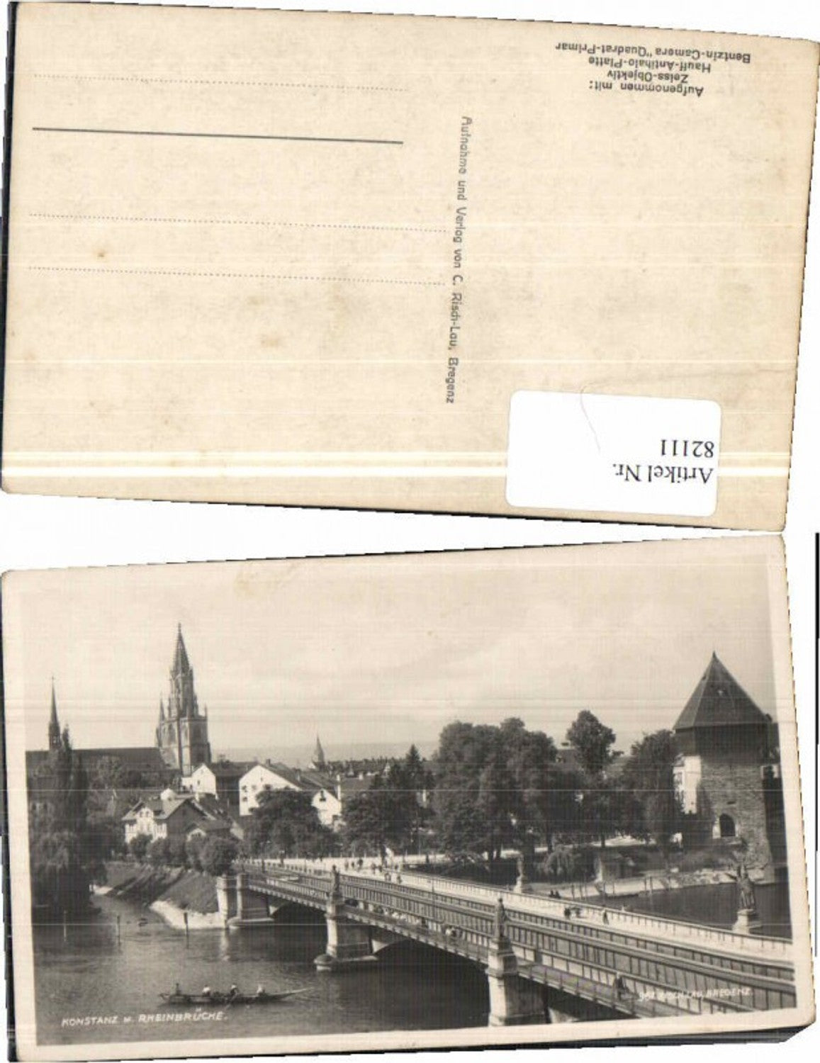 82111, Konstanz on Lake Constance, Rhine Bridge, pub Risch Lau 967