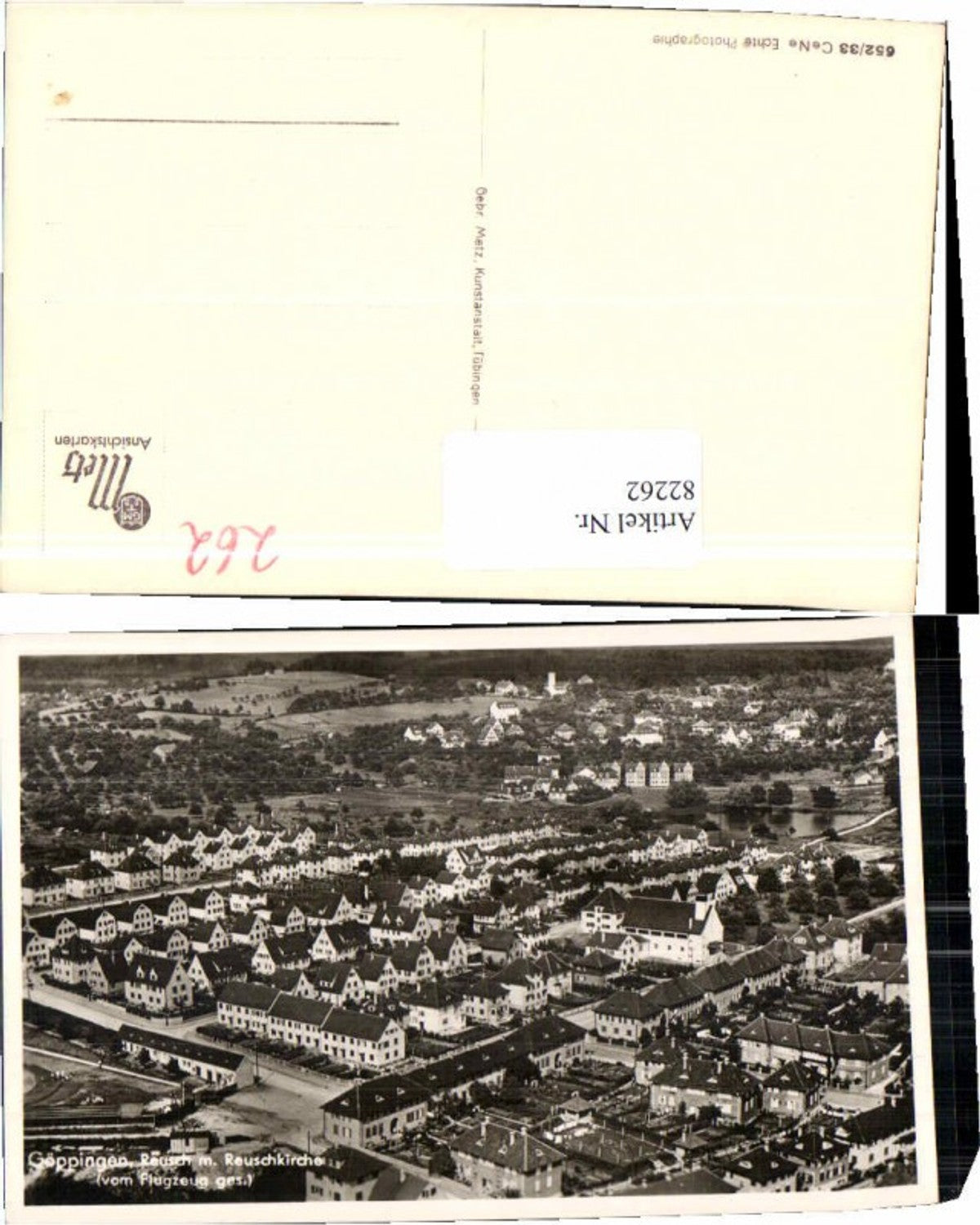 82262,Fliegeraufnahme Göppingen Reusch Kirche