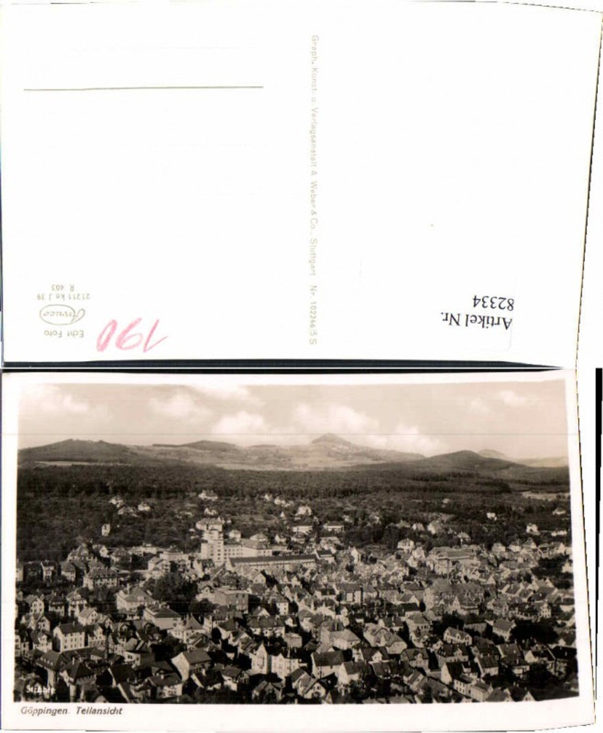 82334,Aerial photograph of Göppingen 1938