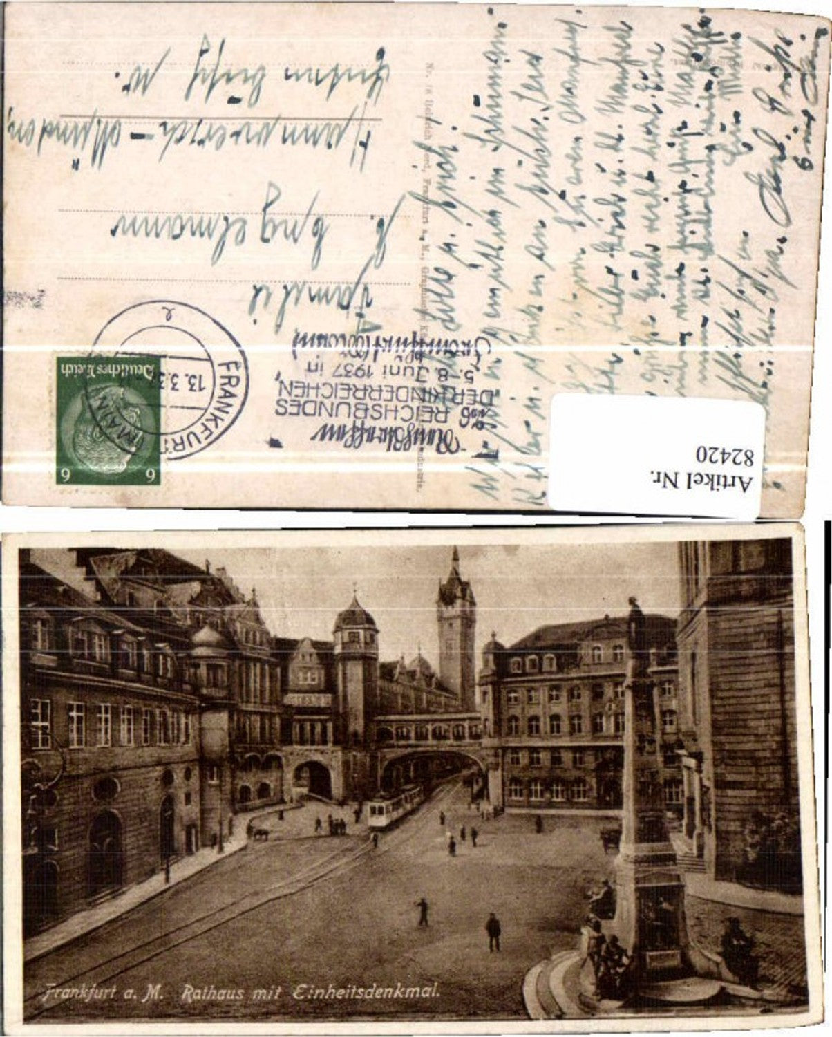 82420,Frankfurt am Main Rathaus Einheitsdenkmal