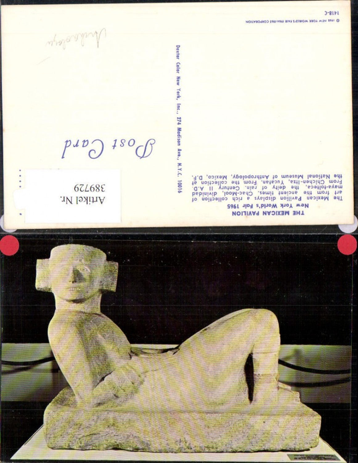 389729,Archäologie The Mexican Pavilion New York Worlds Fair 1965 Skulptur