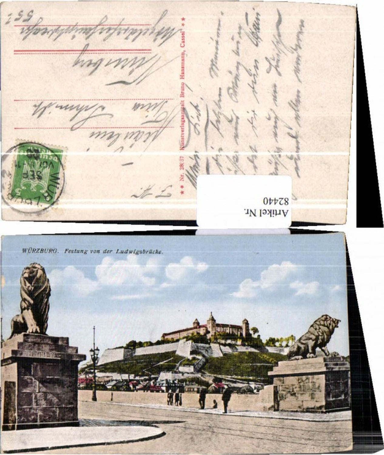 82440,Würzburg Festung v.d. Ludwigsbrücke 1926