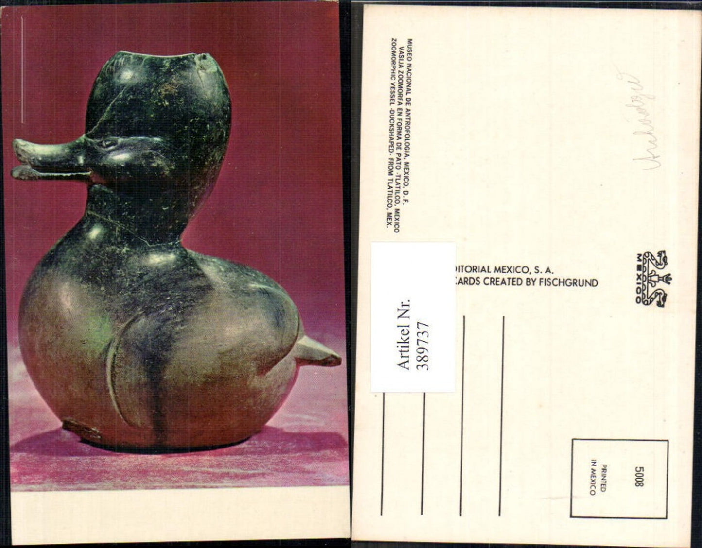389737,Archäologie Duckshaped Mexico Museo Nacional de Antropologia Vase Gefäß