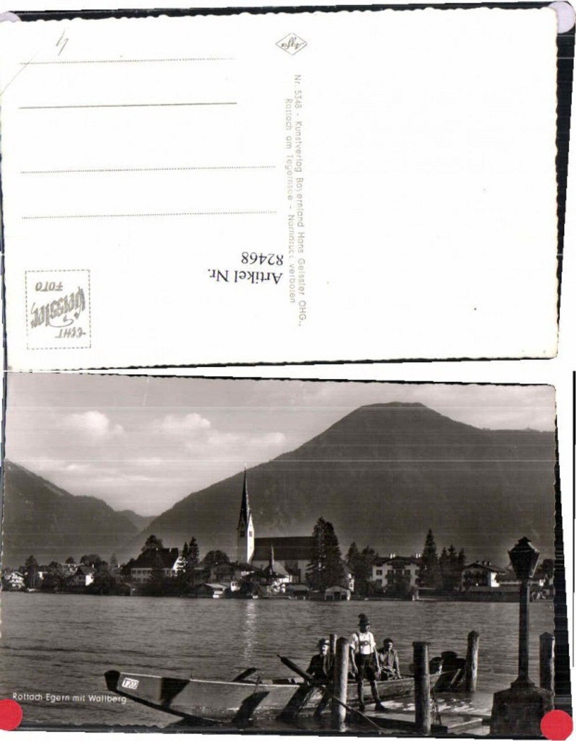 82468,Rottach Egern Steg m. Boot Leute