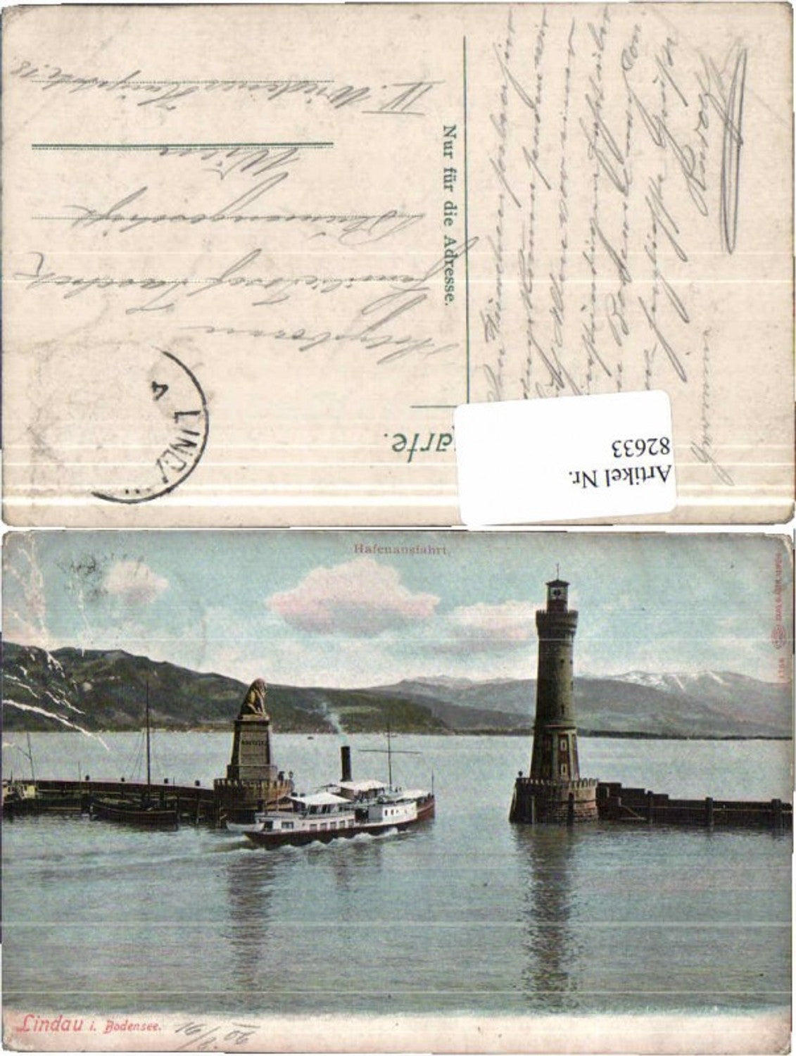 82633,Lindau am Bodensee Dampfer Hafen Leuchtturm