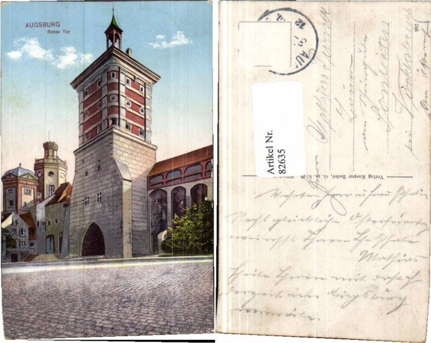 82635,Augsburg Rotes Tor 1912