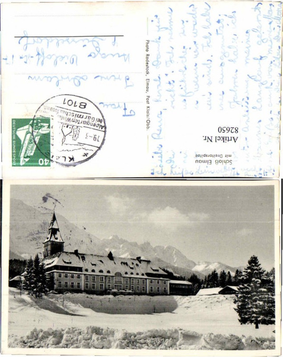 82650,Schloss Elmau b. Klais Krün