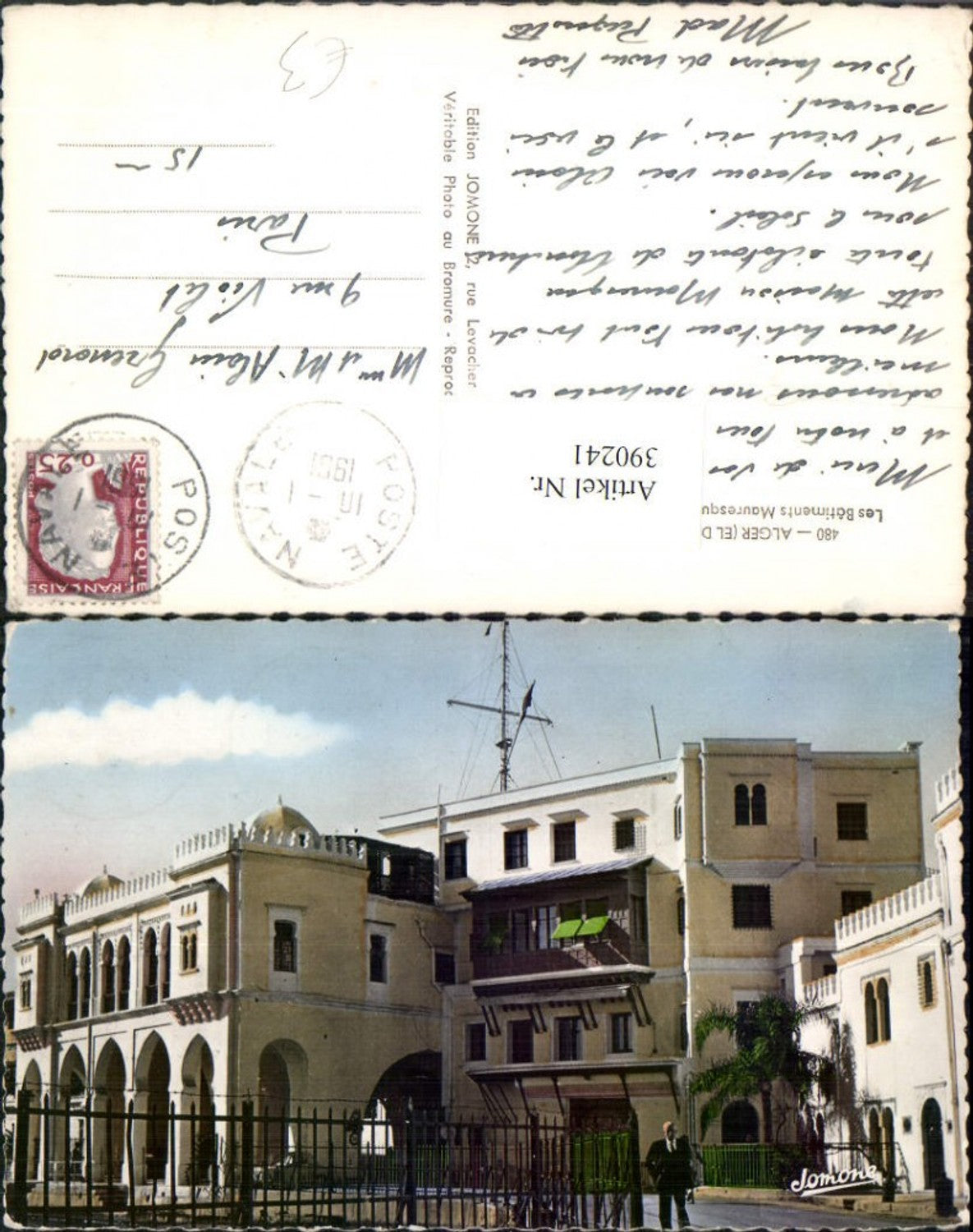 390241,Algeria Alger Algier El Djezair Les Batiments Mauresques de l'Amiraute Gebäude