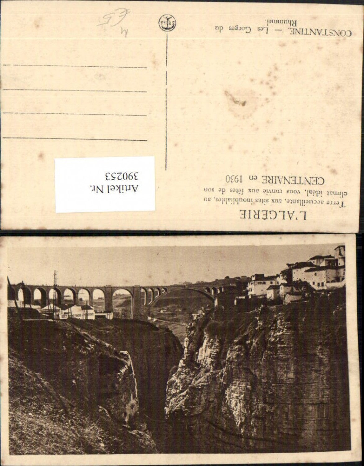 390253,Algeria Constantine Les Gorges du Rhummel Viadukt Brücke