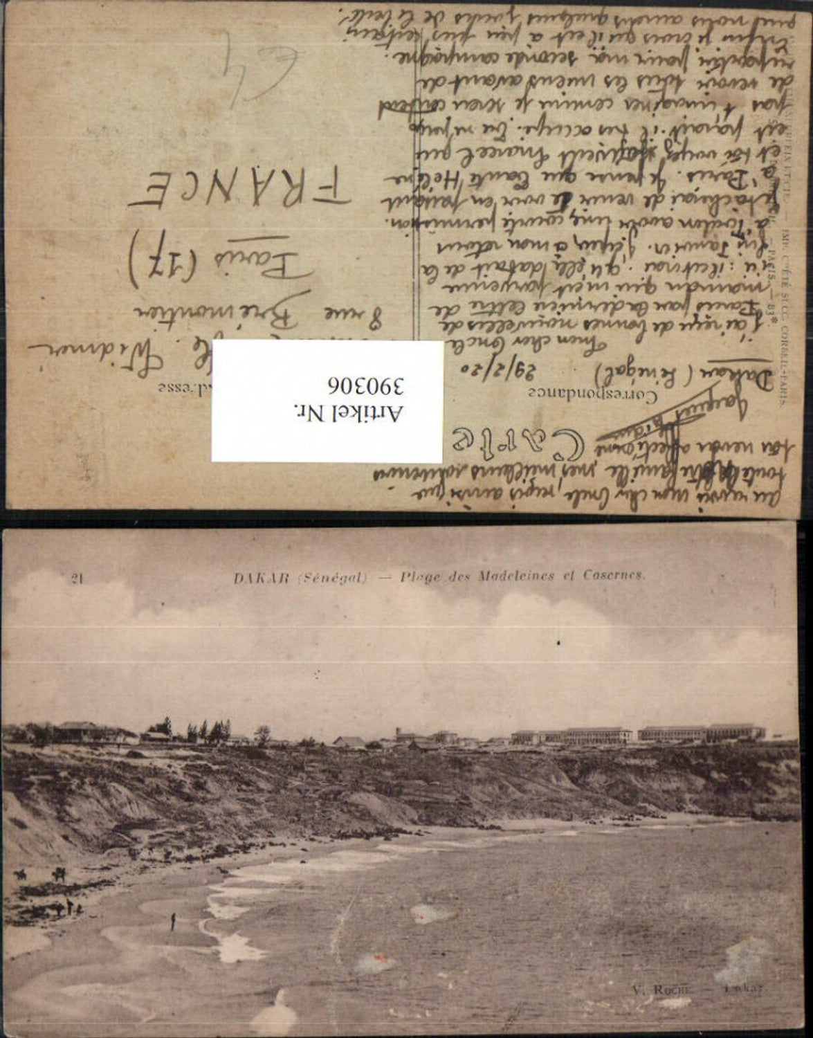 390306,Senegal Dakar Plage des Madeleines et Casernes Strand Kaserne