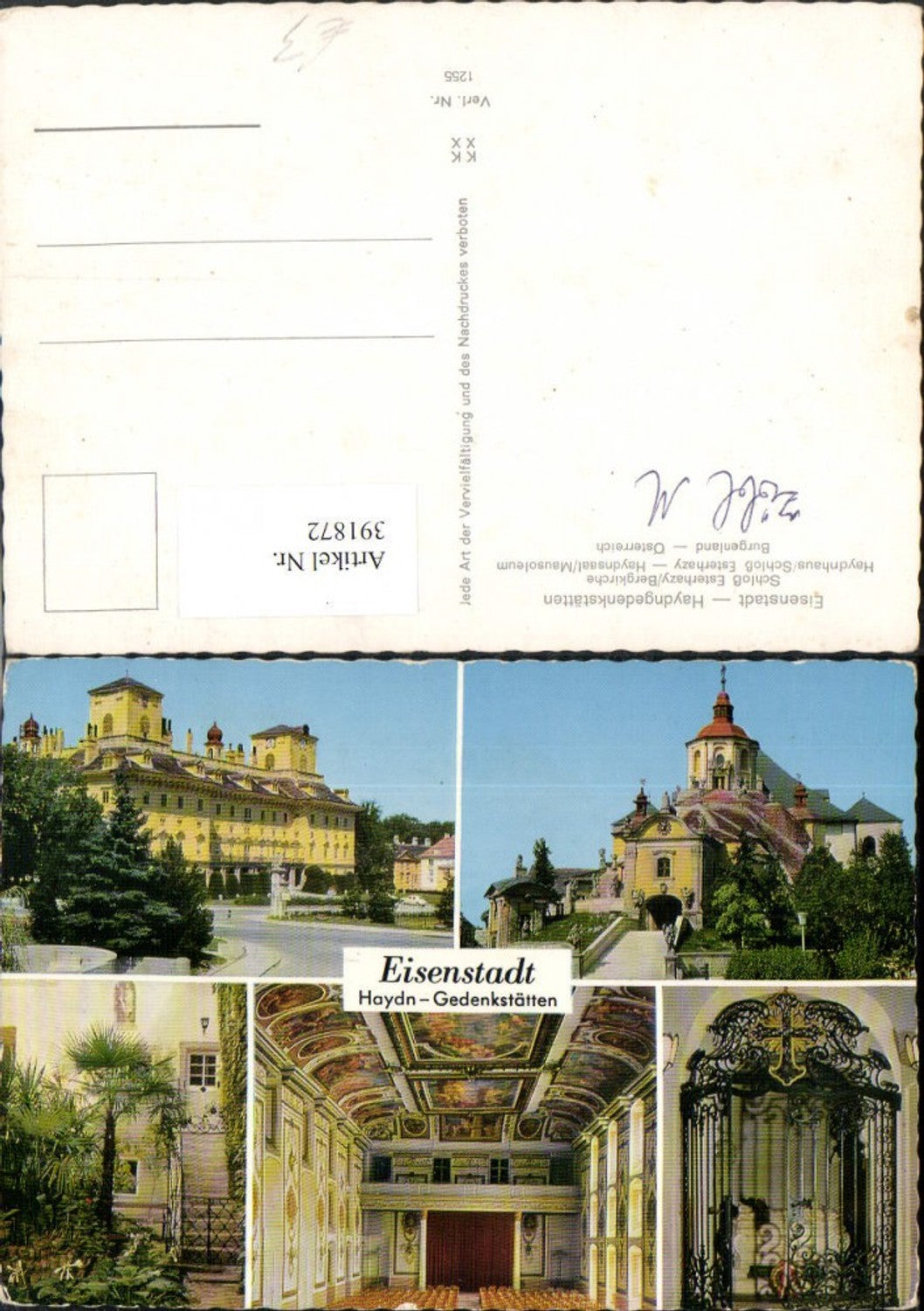 391872,Eisenstadt Haydn-Gedenkstätte Schloss Esterhazy Kirche Mehrbildkarte