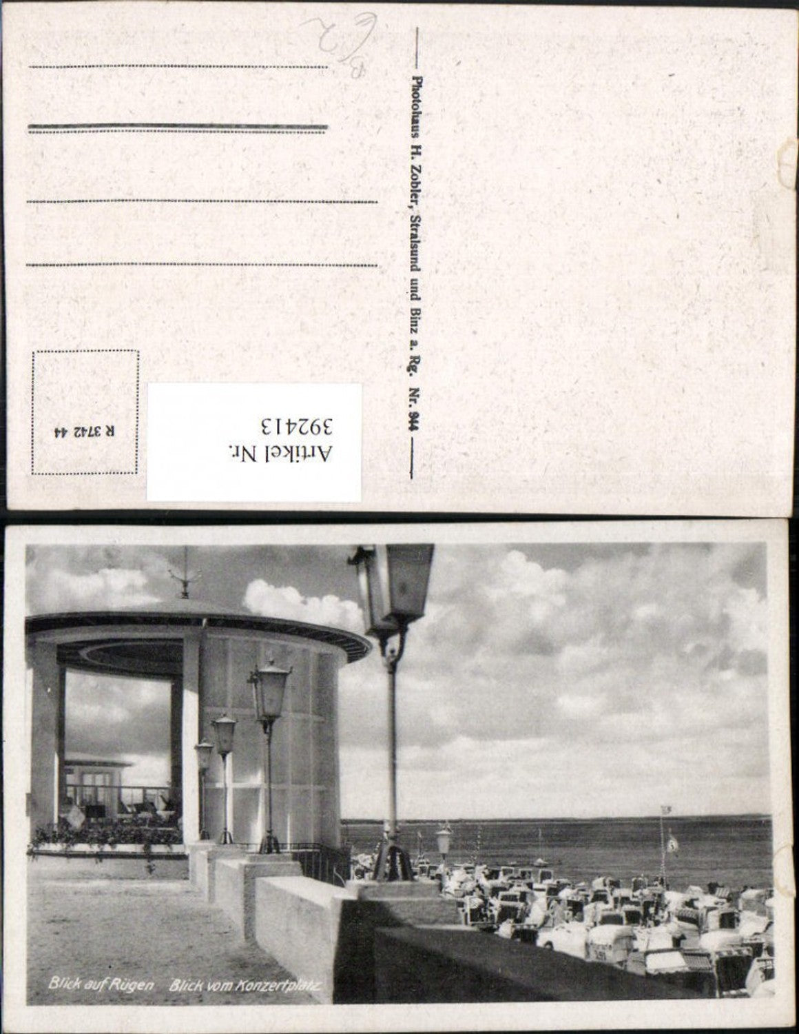 392413,Blick auf Rügen vom Konzertplatz Pavillon Strand