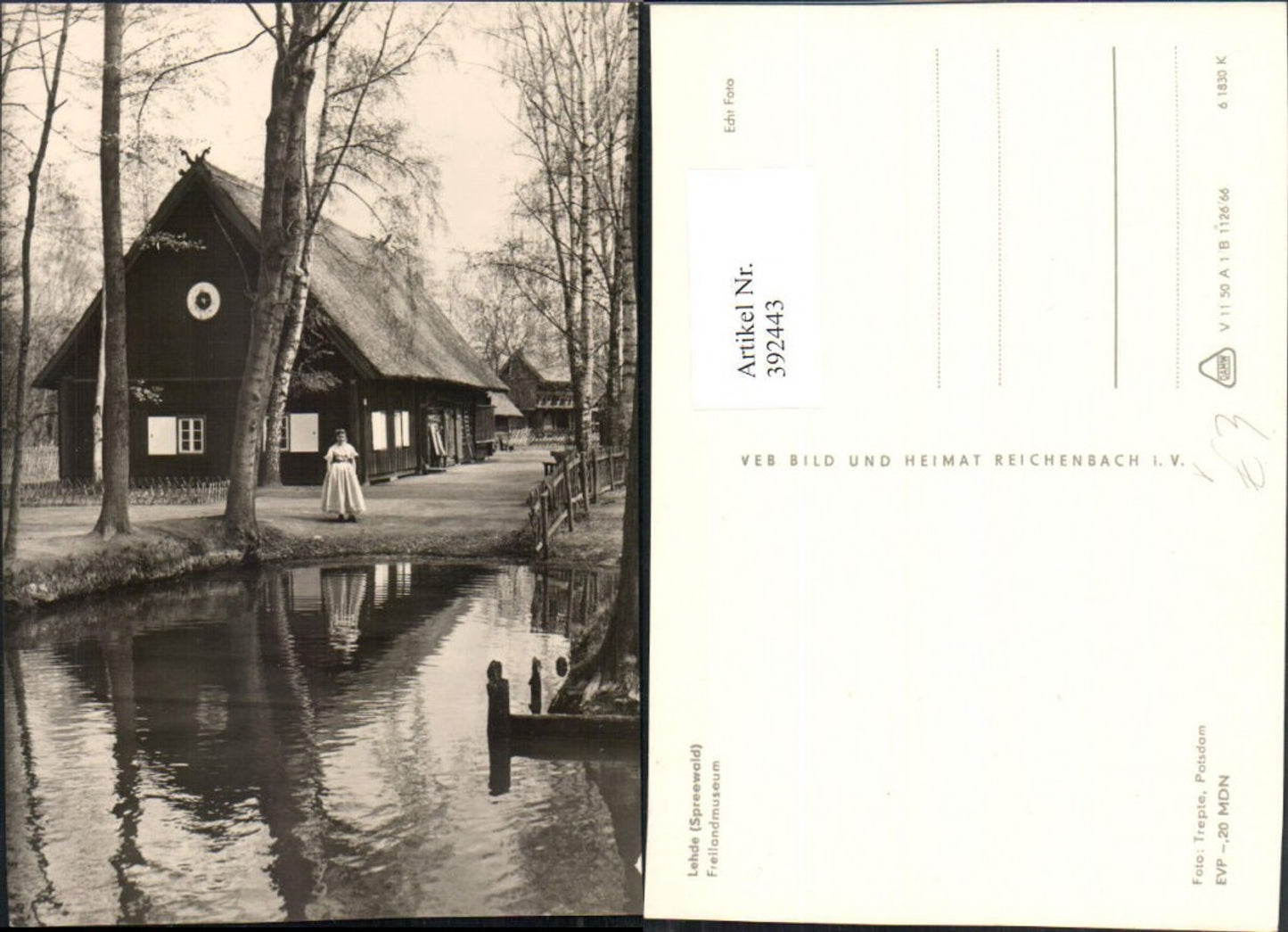 392443, Lübbenau Lehde in the Spreewald Open-Air Museum Building pub VEB