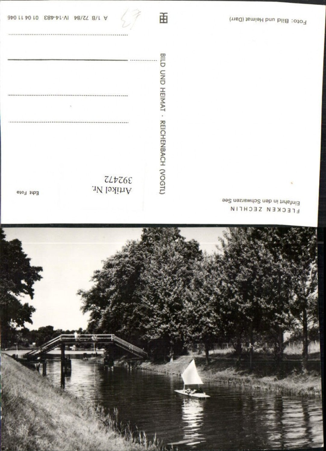 392472, Flecken Zechlin near Rheinsberg, entrance to the Black Lake, bridge