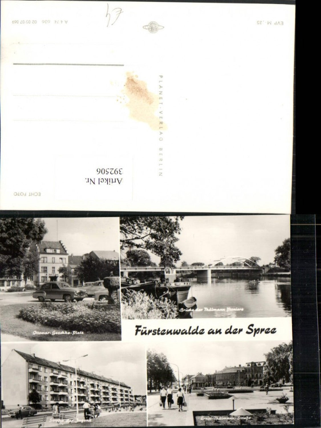 392506, Fürstenwalde an der Spree Bridge Ottomar-Gaschke-Platz Multi-view map