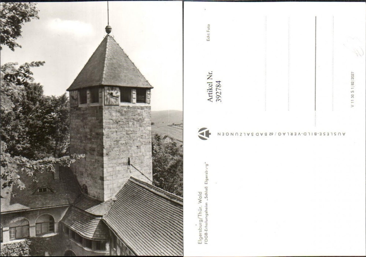 392784,Elgersburg FDGB-Erholungsheim Schloss Turm