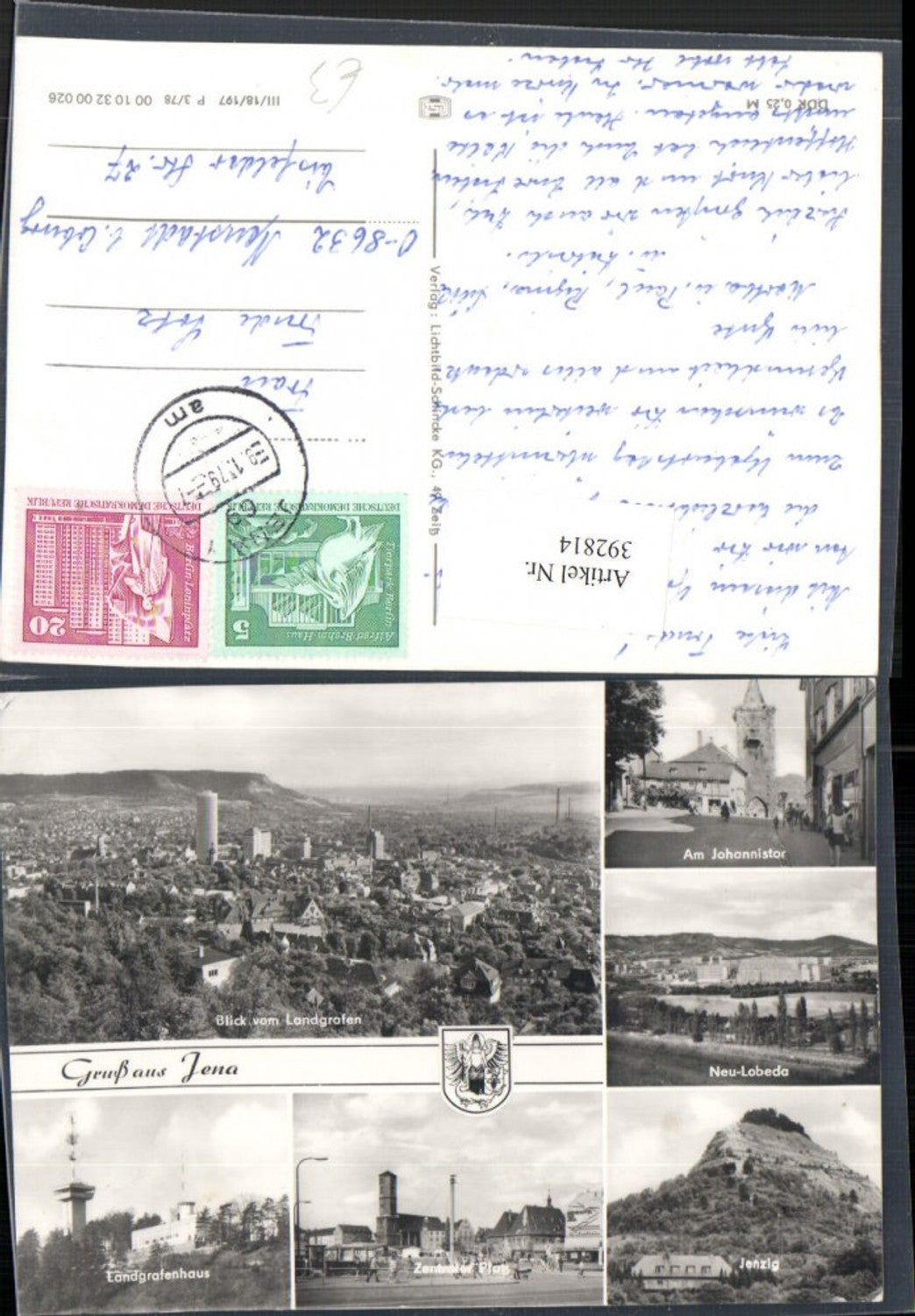 392814,Jena Totale Johannistor Jenzig Landgrafenhaus Mehrbildkarte