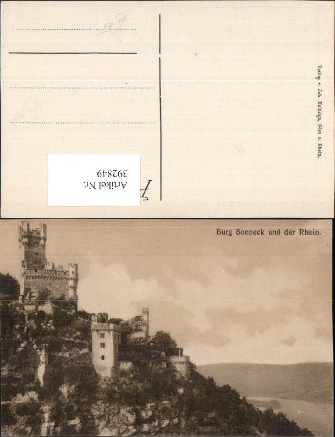 392849,Burg Sonneck Sooneck und Rhein b. Niederheimbach