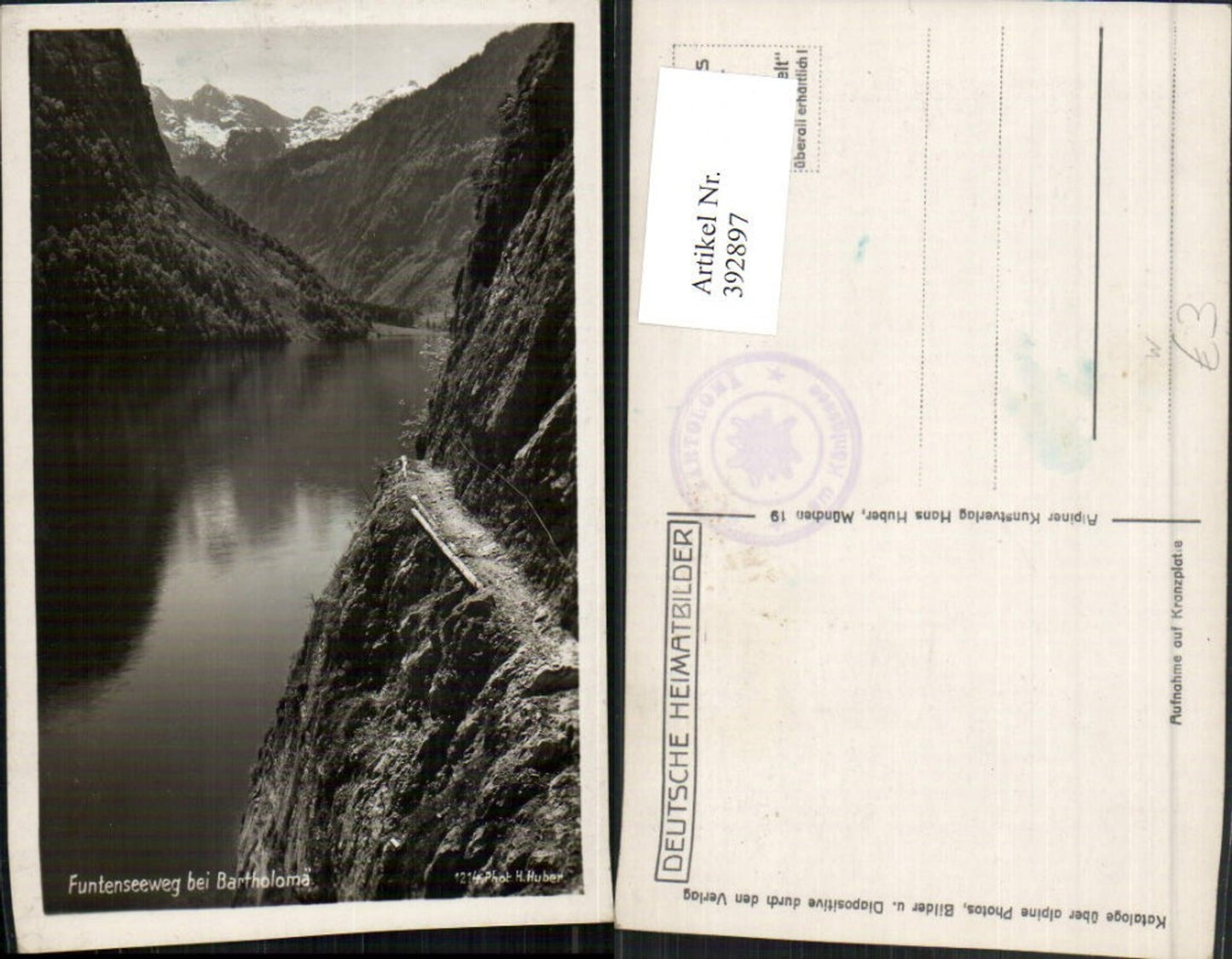 392897,Funtenseeweg b. Bartholomä am Königssee Bergkulisse