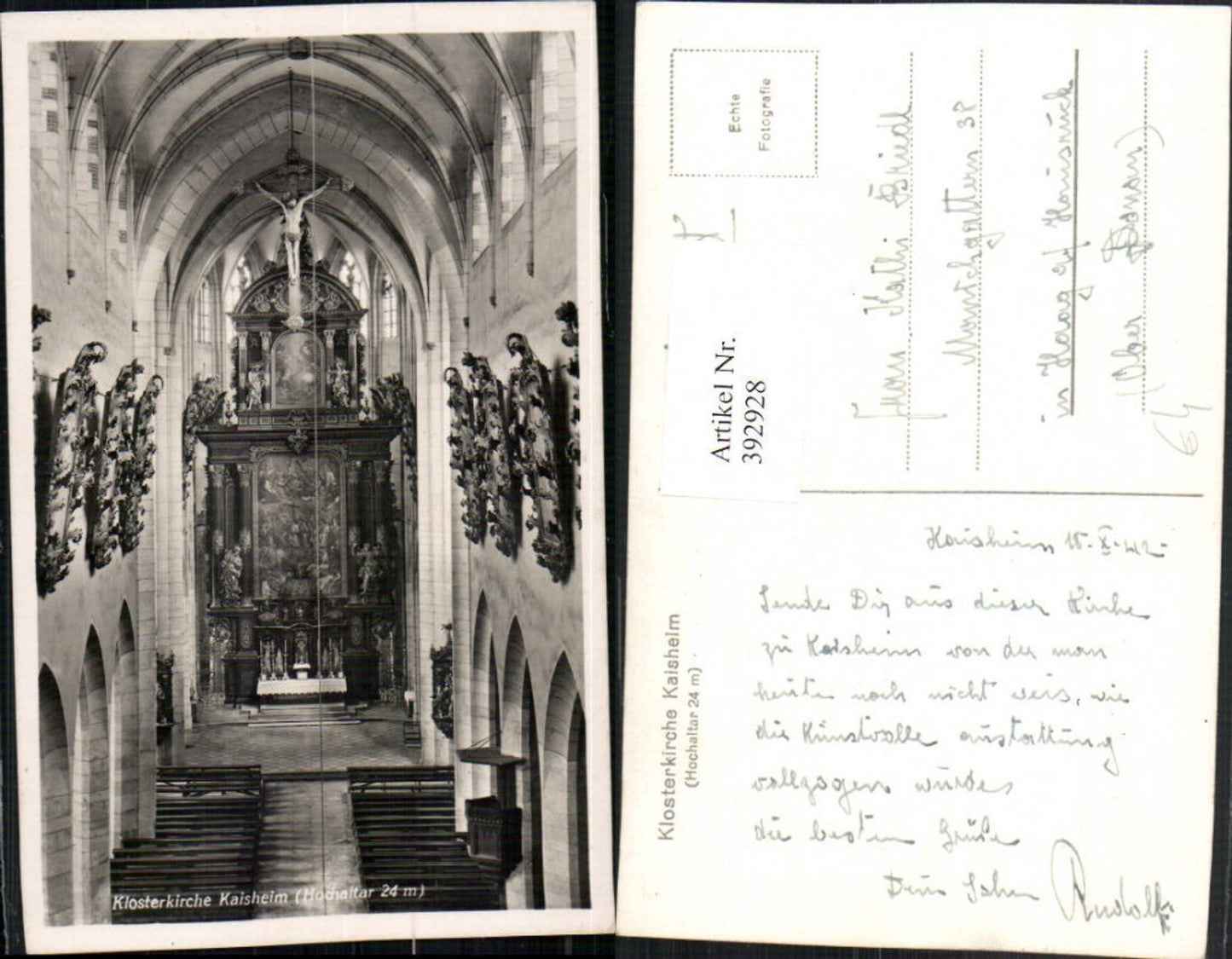 392928,Kaisheim Klosterkirche Kirche Innenansicht