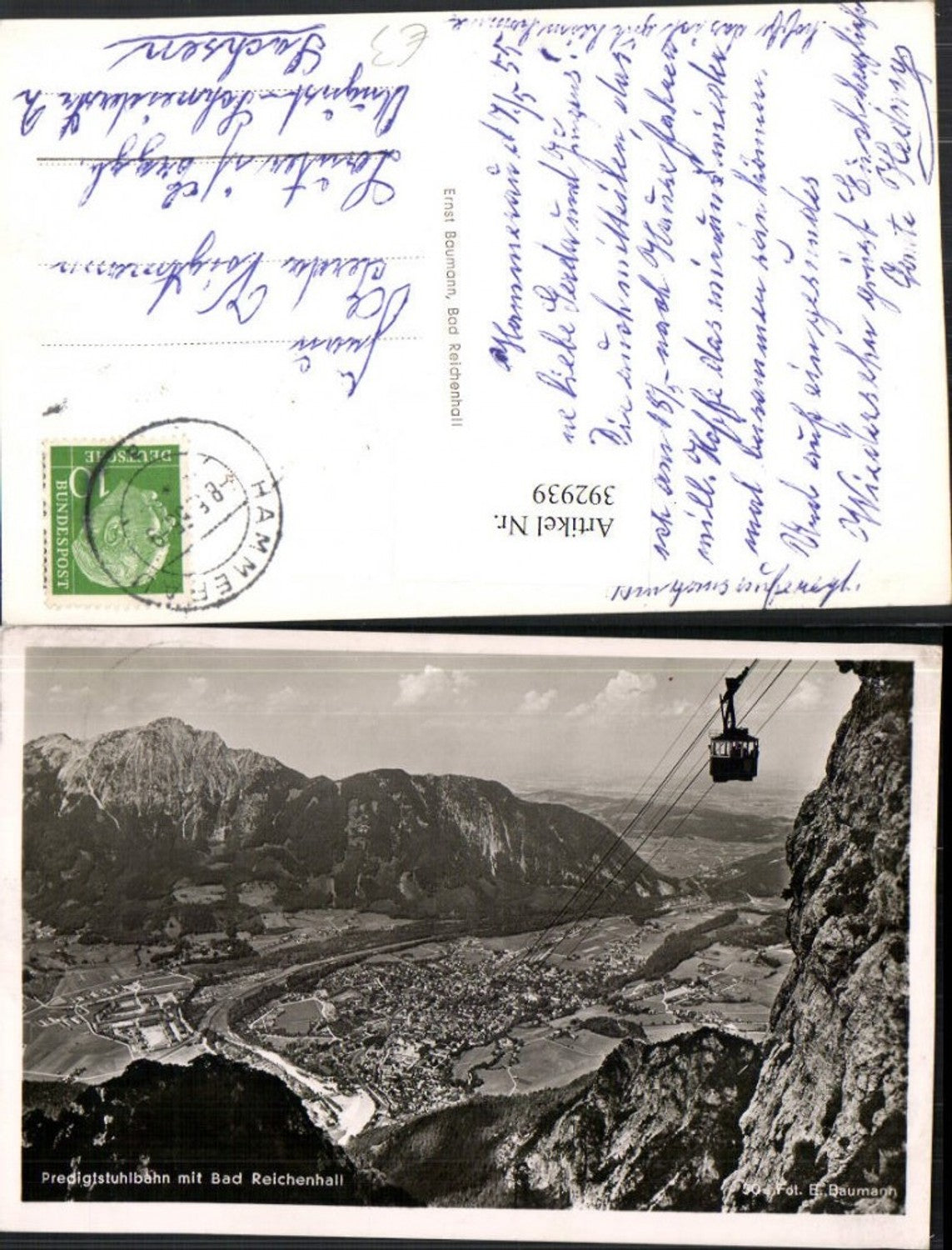 392939,Predigtstuhlbahn Seilbahn m. Bad Reichenhall Totale Bergkulisse