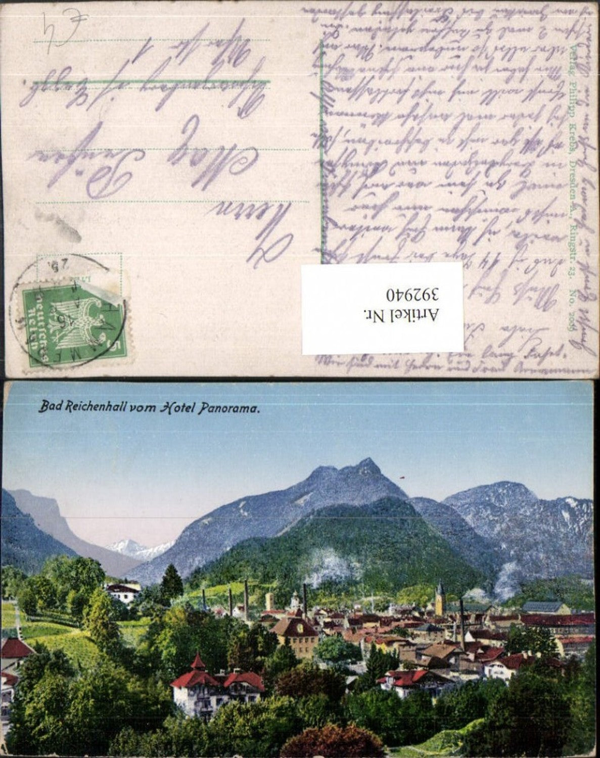 392940, Bad Reichenhall, panoramic view of the mountains from the hotel