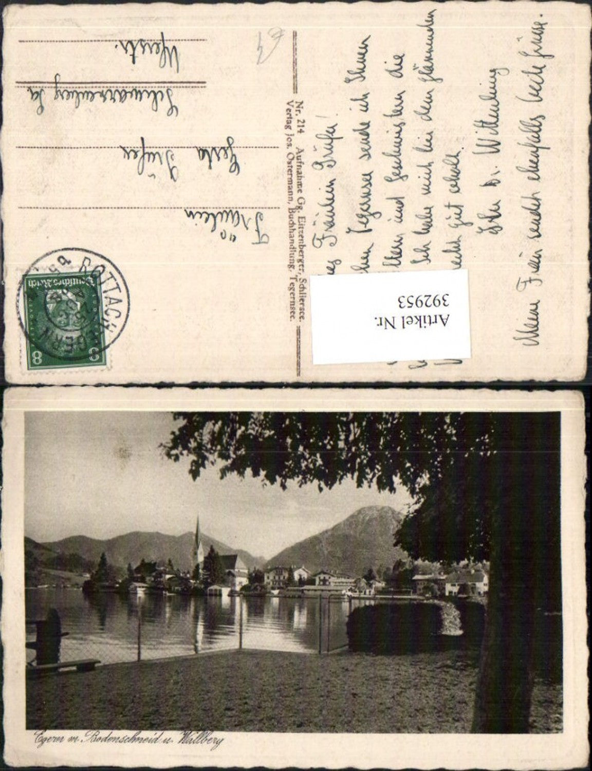 392953,Egern partial view with Bodenschneid and Wallberg