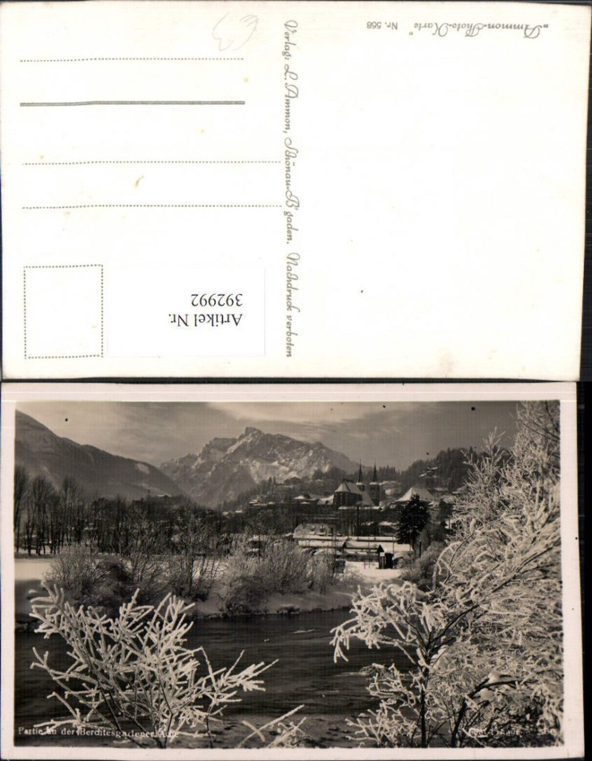 392992,Berchtesgadener Ache Berchtesgaden Totale Bergkulisse Winterbild