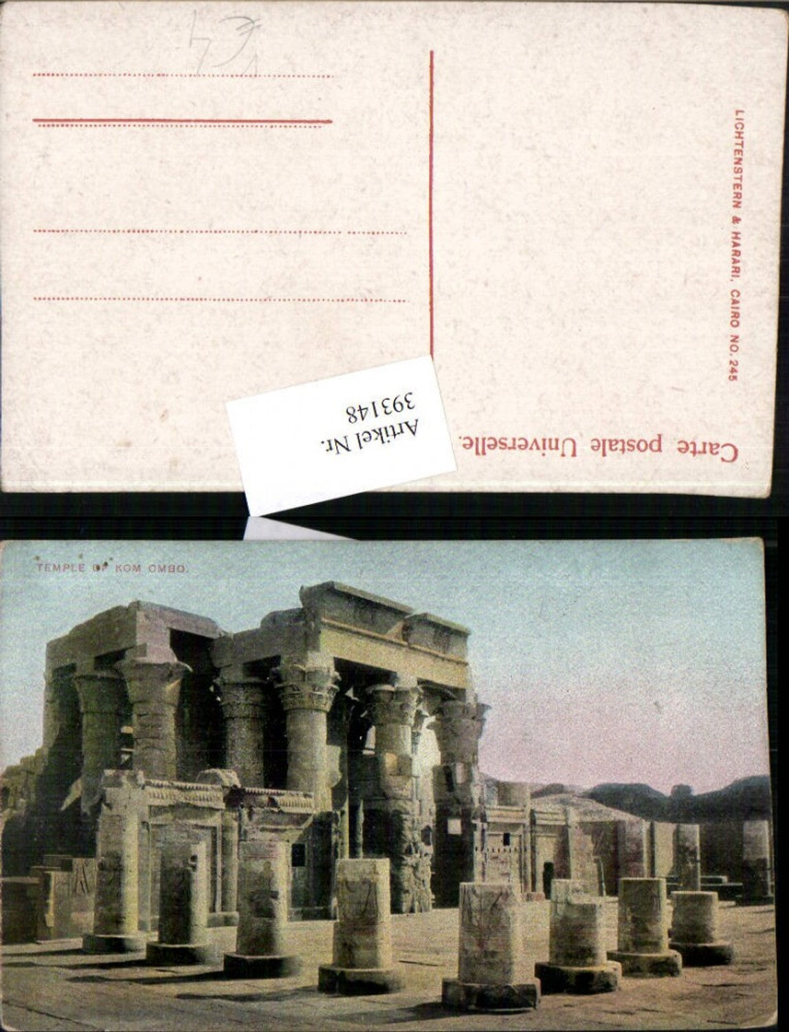 393148,Egypt Temple of Kom Ombo Tempel pub Lichtenstern & Harari 245