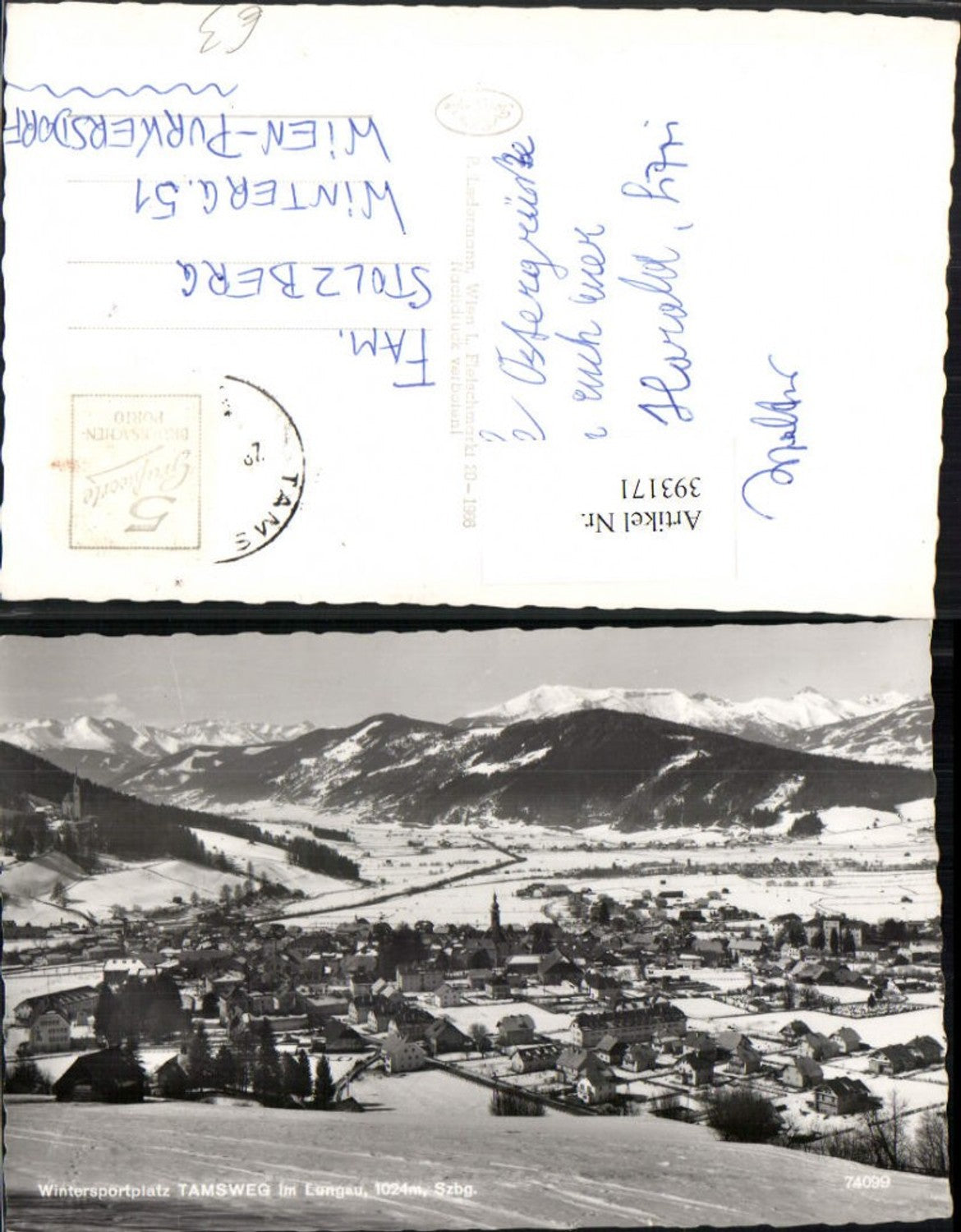 393171,Tamsweg im Lungau Totale Bergkulisse Winterbild