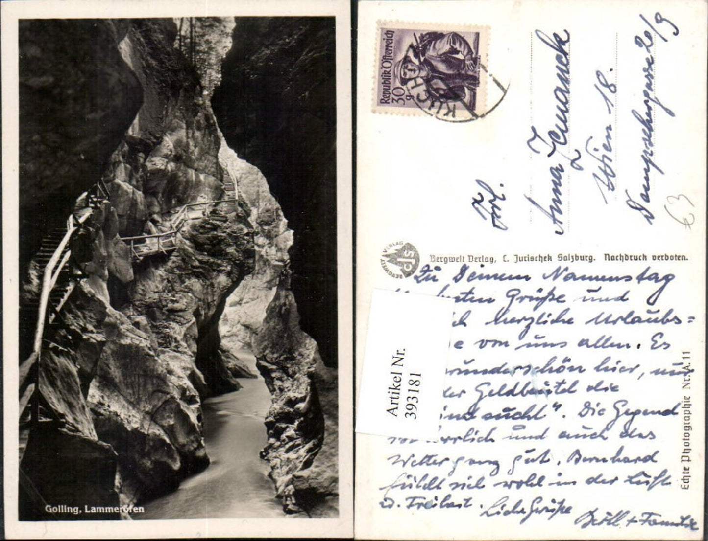 393181,Golling Lammeröfen Schlucht