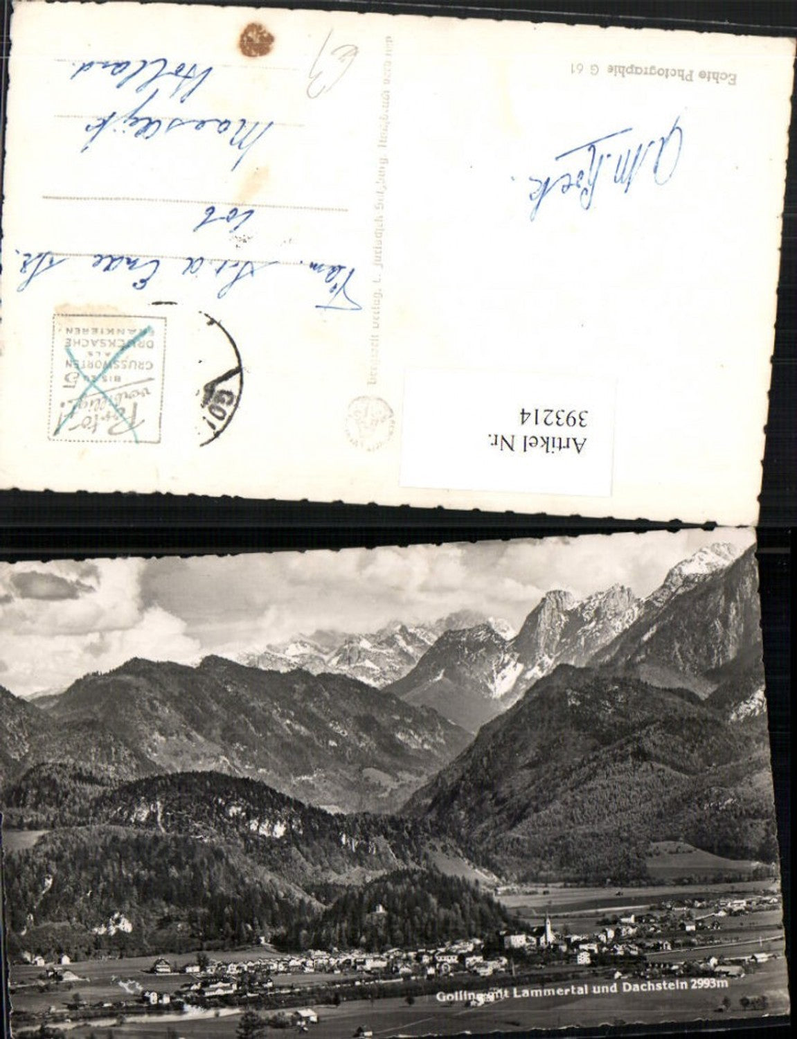 393214,Golling Totale m. Lammertal u. Dachstein Bergkulisse
