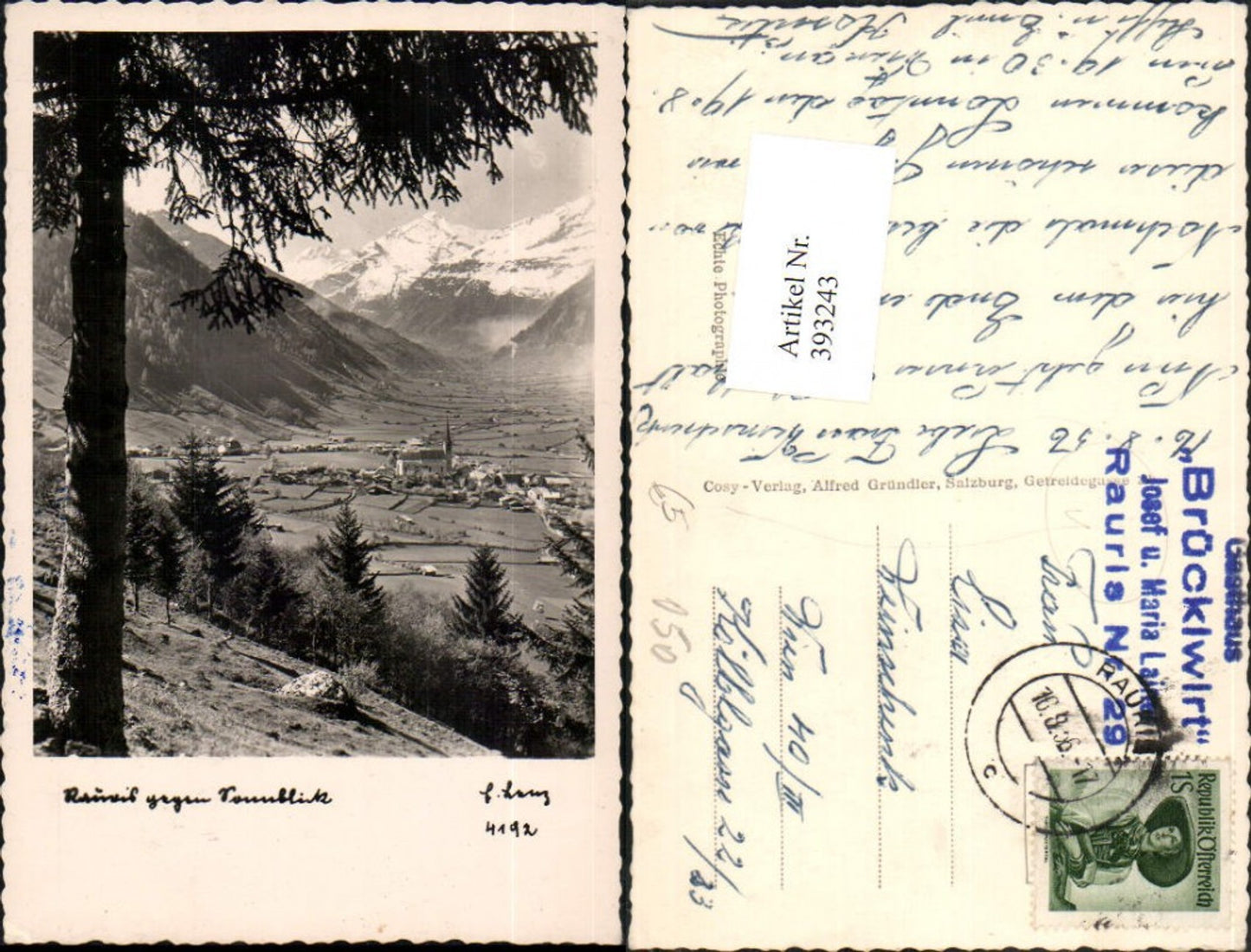 393243,Rauris Totale geg. Sonnblick Bergkulisse