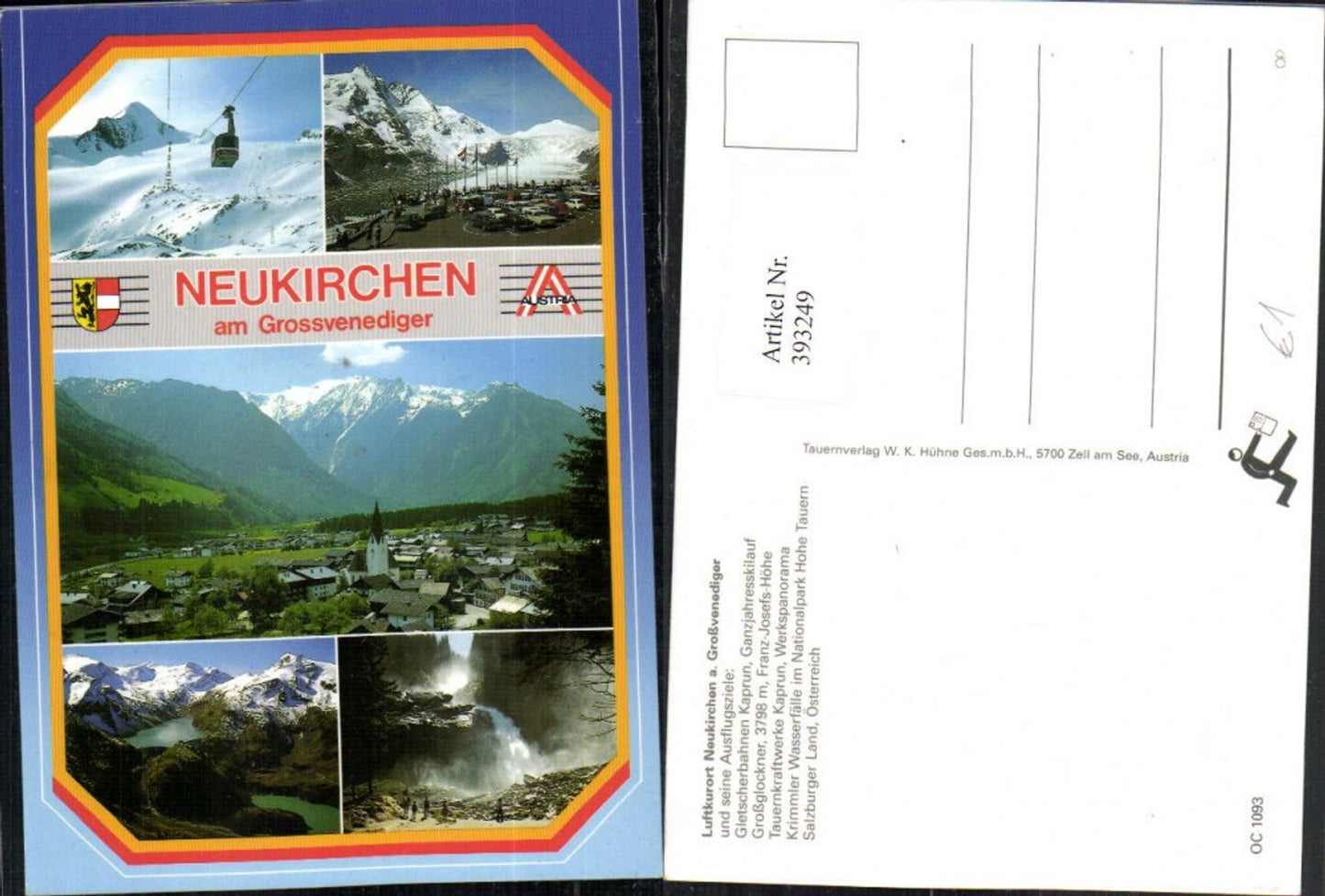 393249,Neukirchen am Großvenediger Totale Seilbahn Wasserfall Mehrbildkarte