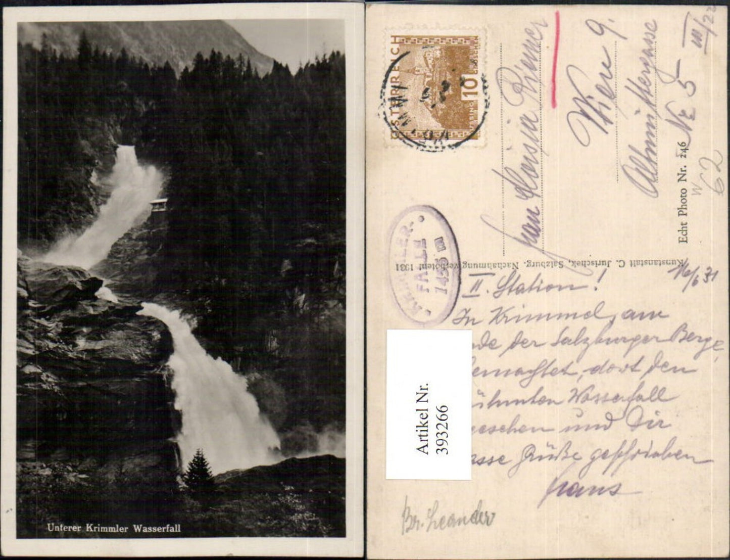 393266,Unterer Krimmler Wasserfall b. Krimml